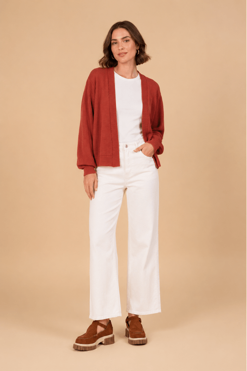 Casaco crochet punho franzido 3 -1-